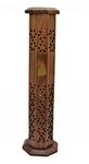 Puckator Newquay-Bonsai Sheesham Wood Tower Burner-Thai Buddha Incense Stick Holder, Mixed, Height 31cm Base 7.5 x 7.5cm