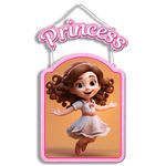 Princess Wooden Wall Hanging for Girls | MDF Wooden Wall Hanger for Living Room | Bedroom | Kids Room | Gift | Princess Decor Item | Wall Hanging for Girls Room Decoration