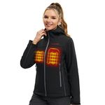 CONQUECO Heated Jacket Slim Fit Electric Hoodie Jacket With Battery Pack (M, Women's)