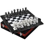 UMAID Marble Chess Set with Luxury Storage Box, Chess Board 12” White & Black Onyx Marble Chess Sets & Marble Chess Pieces, Unique Chess Sets for Adults and Modern Chess Boards Decor