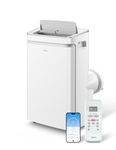 Midea 13,000 BTU ASHRAE (10,000 BTU SACC) Dual Hose Portable Air Conditioner with Inverter, Remote Control, Cools up to 450 Sq Ft, Smart Wi-Fi Connects to Alexa/Google Assistant, Window Kit Included