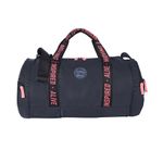 Gear Polyester Inspired Alive Moving 27L Medium Water Resistant Travel Duffle Bag/Gym Bag/Sports Duffle for Men/Women (Black-Pink), 52 x 25 x 25 Centimeters