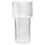 YANWE1 Ribbed Glass Vase, Clear Glass Vase, Flower Vase for Centerpieces, Tall Vase, Large Glass Vase, Modern Vase for Living Room, Dining Table, Entryway, Mantle, Shelf, Wedding, Office, 11.5 Inches