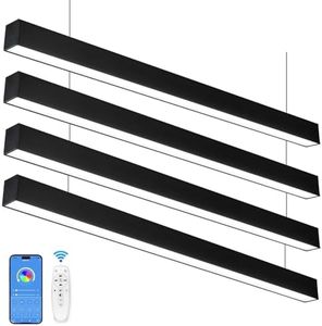 4FT LED Linear Light Fixture,Modern Commercial Linear lights,4-Pack