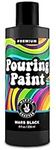 Black Pouring Paint Acrylic Pouring for Pour Art and Flow Painting 8oz 236 ml Bottle Mars Black