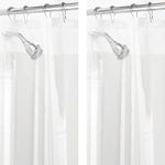 mDesign Shower Curtain Liner (Pack of 2) - PEVA Shower Curtain - Odourless Shower Liner - No Chemical Smell - 183 cm X 183 cm - Clear