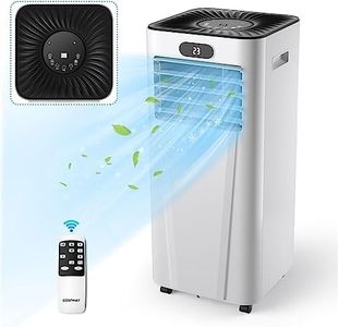 COSTWAY Aire Acondicionado Portátil, Climatizador 9000 BTU/ 2,6kW, 4 en 1 Enfriador Bajo Consumo, Refrigeración, Ventilación y Deshumidificación, Remoto y Pantalla, Temporizador 24 H, 20㎡, R290