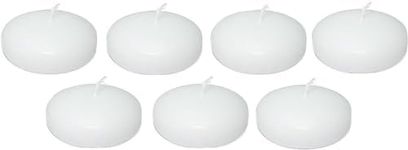 D'light Online Large White Floating Candles 3 Inch Wax Discs for Events, Weddings, Spa, Home Decor, Special Occasions, Cylinder Vases, Centerpieces, Pool and Holidays (Large - 3" (Set of 12), White)