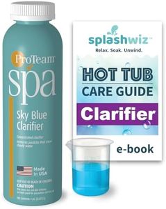 SplashWiz Proteam Spa Sky Blue Clarifier - Spa Clarifier Hot Tub Clarifier - Hot Tub Water Clarifier Hot Tub Chemicals Care Guide - Made in USA (1 pt)