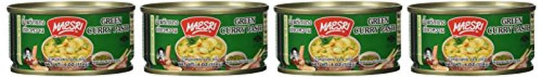 Maesri Thai Green Curry Paste - 4 Oz (Pack of 4)