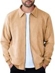 COOFANDY Men's Faux Leather Baseball Bomber Jacket Casual Full Zip Jackets