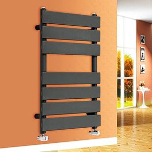 NRG 650x500 mm Flat Panel Heated Towel Rail Radiator Modern Bathroom Designer Towel Warmer Anthracite