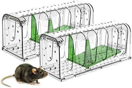 Humane Mouse Traps (2 Pack) - - Reusable, Easy-Clean Design - No Batteries, Catch & Release - Effortless Setup for Pest Control