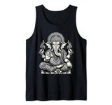 Ganesh Symbol Yoga Hindu Elephant God Ganesha Puja Tank Top