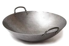 Craft Wok Big 16 Inch Heavy Canton Style Hand Hammered Carbon Steel Wok (Round Bottom) / 731W87