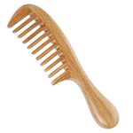 Onedor Handmade 100% Natural Green Sandalwood Hair Combs - Anti-Static Sandalwood Scent Natural Hair Detangler Wooden Comb (Extra Wide Tooth)