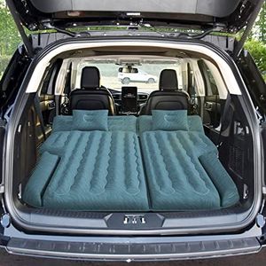 Umbrauto SUV Air Mattress, Quick Inflation Inflatable Car Camping Bed for Back Trunk Sleeping, Flocked Surface/Leakproof PVC/Reinforced Bottom Airbed Fits Most SUVs with Pump, Pillows, Carry Bag