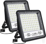 50W LED Flood Light Outdoor, 2 Pack 6000LM LED Work Light Outdoor Security Lights, 6500K Daylight White, IP66 Waterproof Plug in Flood Light for Garage, Porch, Backyard, Garden, Playground