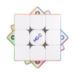 Willking YJ MGC EVO 3x3 II Magnetic Speed Cube Yongjun MGC EVO V2 Stickerless Flagship Puzzle Cube YJ Upgraded 3x3 Cube for Speed Cubing 55.5mm