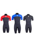 Two Bare Feet Mens Thunderclap 2.5mm Summer Shorty Neoprene Wetsuit for Surf/Swimming/Watersports (Medium, Red/Black)