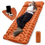 KingCamp Sleeping Pads for Camping, Self Inflating Camping Mattress with Built-in Foot Pump, Connectable Durable Inflatable Sleeping Mat with Pillow, Compact Camping Air Mattress for Camping Hiking