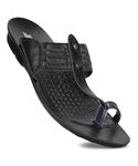 PARAGON PUK2230G Men's Slip On Black Sandals | Trendy Casual Slip-on Sandals with Cushioned Footbed, and Durable Construction | Perfect for Everyday Casual Wear