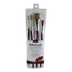 Princeton Velvetouch, Mixed-Media Brushes for Acrylic, Oil, Watercolor Series 3950, 4-Piece Professional Set 100