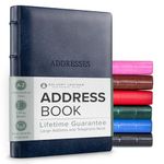 Gallery Leather Desk Address Book - 9" x 7" - Acadia Navy