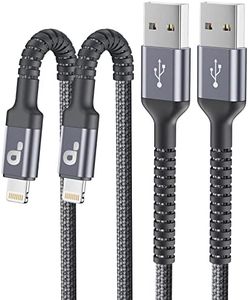 Lightning Cable 3ft 2Pack, [Apple MFi Certified] iPhone Charger Cable Nylon Braided Charging Cord Compatible with iPhone 14/13 / 12/11 / Pro Max/X/Xs Max/Xr /8 Plus/ 7 Plus/ 6S Plus / 6 Plus/iPad