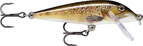 Rapala CountDown Lure with Two No. 7 Hooks, 1.5-2.4 m Swimming Depth, 7 cm Size, Live Brown Trout