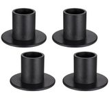 Boisbresil 4Pcs Candle Holders Retro Black Iron Candle Holders Taper Candlestick Holders Decorative Candle Sticks Set Vintage Round Candle Holder for Party Wedding Valentine's Day Decoration(2cm)