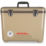 Engel UC30 30qt Leak-Proof, Air Tight, Drybox Cooler and Hard Shell Lunchbox for Men and Women in Tan