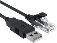 CableRack 6ft USB Console Cable with Prolific Chipset USB to RJ45 Cable for Cisco Linksys Ubiquity Juniper and HP Rollover Console Cable