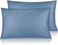 Fittia Cotton Toddler Pillowcase with Envelope Closure, Soft and Breathable Travel Pillow Case Cover Pack of 2, 14x20 Inches Small Pillow Case, Blue