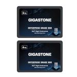 Gigastone Enterprise SSD 4TB SSD NAS Drive Cache (2-Pack) 24/7 Durable High Endurance Business Server Data Center RAID Network Attached Storage Caching 2.5" SATA Internal Solid State Hard Drives