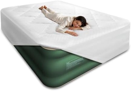 Relispo Air Mattress Queen with Built in Pump, Cloud-Like Quilted Topper | 5-Sided & Washable Topper, 18" Raised, Full-Wrap Pongee Fabric, 1100 lb, Inflatable Blow Up Mattress for Home Guests Camping