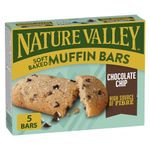 NATURE VALLEY Chocolate Chip Soft Baked Muffin Bars, No Artificial Colours, No Artificial Flavours, Snack Bars, Pack of 5 Soft Baked Muffin Bars