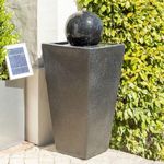 Primrose Manila Solar Sphere Water Feature with Lights 82cm