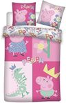 Peppa Pig 100% Cotton Baby Cot Bed Duvet Cover 100 x 135 cm + Pillowcase 40 x 60 cm