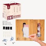 Bamboo Trash Bag Dispenser | Trash Bag Holder | Wooden Trash Bag Dispenser Wall Mounted | Garbage Bag Dispenser Roll Holder Under Sink | Bamboo Trash Bag | Compatible Standard Trash Bag Rolls