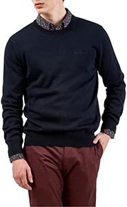 Ben Sherman Men's Signature Cotton Crew Neck Jumper, Dark Navy, M