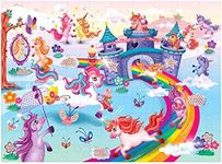 Chalk and Chuckles I Love Unicorns 100 Piece Jigsaw Puzzle, Secret Message Puzzle for Kids Age 5+ Happy Gifts for Girls and Boys 6-9 Years Old