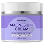 Magnesium Cream for Sleep & Muscle Relief: Topical Night Calming & Deep Relaxation - Restless Cramps Leg & Joint Care Lotion - Lavender 3.38 Fl. Oz.