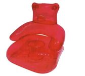 Room2Room Inflatable Gummy Bear Chair 28" Transparent Clear Sofa Seat Double Person Blow up Chair Yard Portable Inflatable Couch Air Couch Patio Blow up Furniture Camping Outdoor Beach Room (Red)