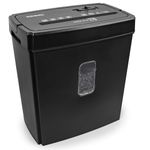 Duronic Micro Cut Paper Shredder PS657, Shred 5 Sheet Heavy Duty Small Mini Electric Shredders, Data Shredding Machine for Home Office Use, Shreds Papers, Credit Cards, Envelopes, Documents - Black P4