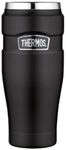 Thermos Stainless Steel King 16 Ounce Travel Tumbler, Matte Black