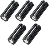 Hxchen 3 x 1.5V AAA Series Connection Plastic Black Cylinder Battery Storage Holder Case Adapter Black - (5 Pcs)