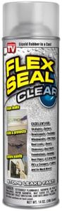 Flex Seal, 14 oz, Clear, Stop Leaks Instantly, Transparent Waterproof Rubber Spray On Sealant Coating, Perfect for Gutters, Wood, RV, Campers, Roof Repair, Skylights, Windows, and More