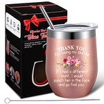 Aunt Gift Best Aunt Ever Auntie Gift from Niece Nephew, Thank You For Being My Aunt Coffee Mug for Birthday Christmas, 12 oz Insulated Stainless Steel Wine Tumbler with Lid Straw and Brush (Rose Gold)