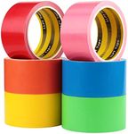 LLPT Duct Tape 6 Premium Assorted Color Packs Fabric Gaffer Tape 50MM x 9M Included Blue Pink Yellow Green Orange Red (DT606)